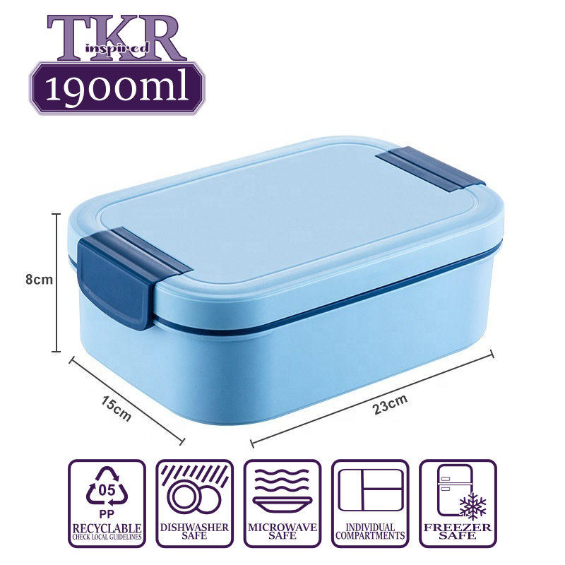 1900ml Double-Layer Lunchbox (White)