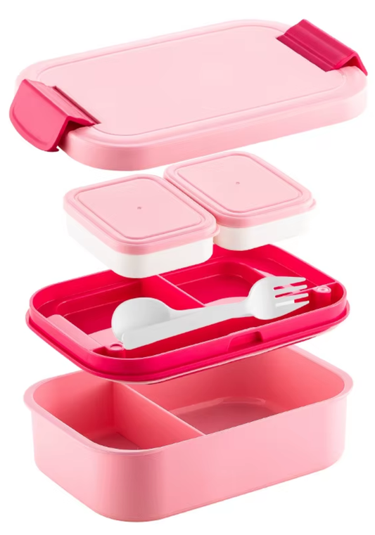 1900ml Double-Layer Lunchbox (Pink)